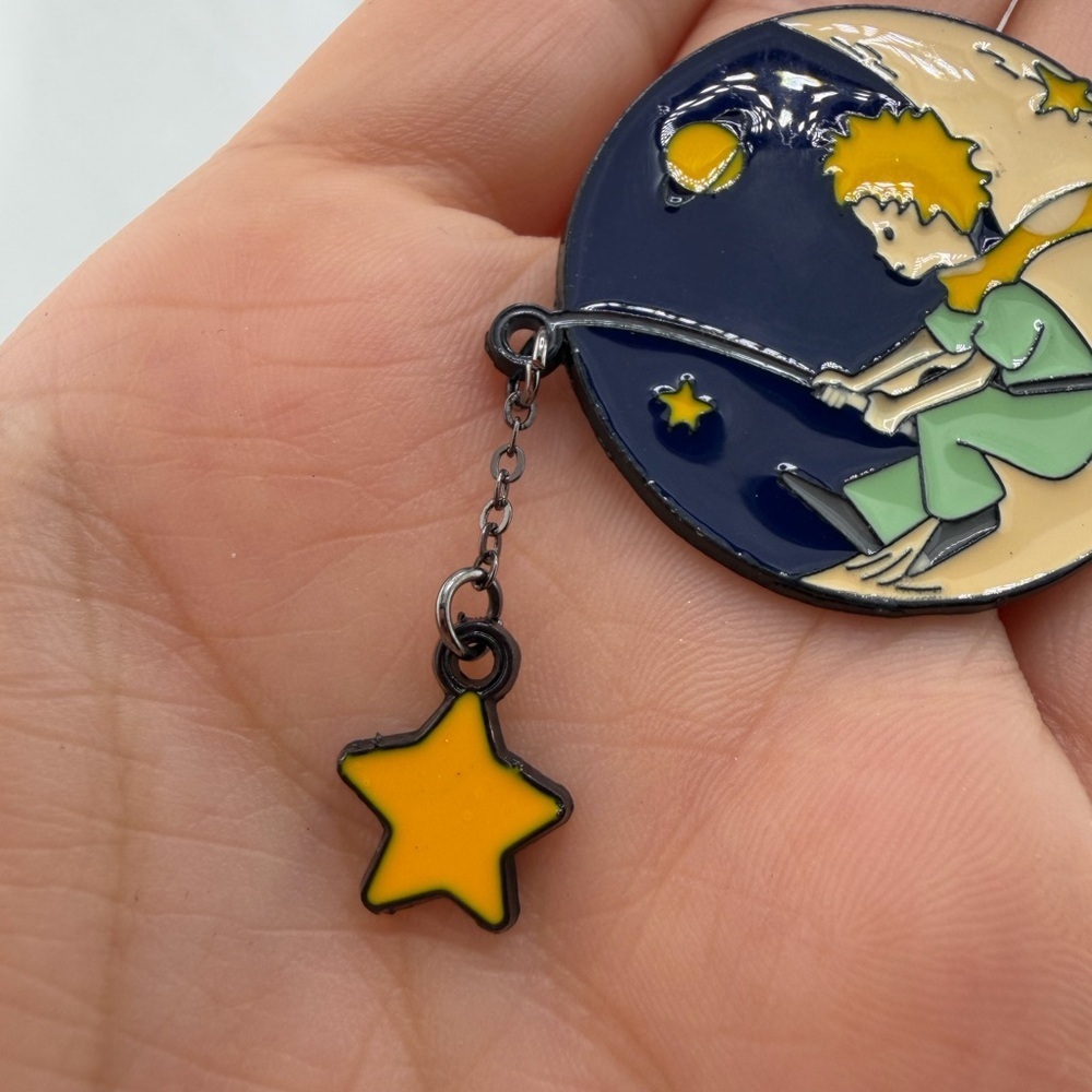 Cartoon Enamel Pin | Little Prince Inspired Jewelry View 4